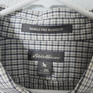Eddie Bauer Men's Blue Checkered Shirt Size 2XL